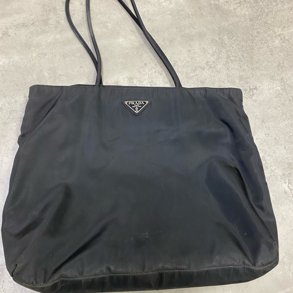 Prada black nylon Tessuto tote bag. Excellent!!